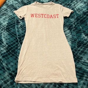 Gray tee shirt dress small